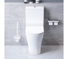 Унитаз-компакт безободковый с сиденьем микролифт Damixa Sirius DX86C8600SC Белый Унитаз-компакт безободковый с сиденьем микролифт Damixa Sirius DX86C8600SC Белый