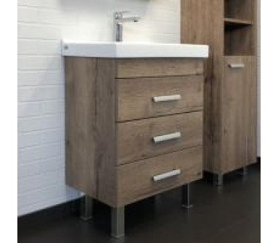 Тумба-умывальник Comforty Никосия 60Н дуб темный с раковиной Fest 60 F01 00-00008852 