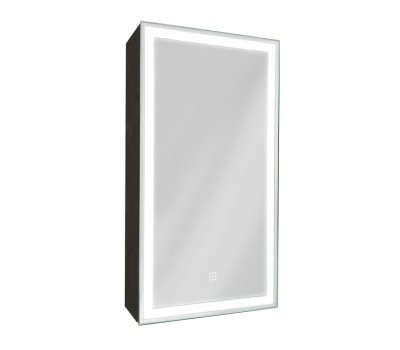 Зеркало-шкаф CONTINENT Mirror Box black Led 350х650 правый МВК054 