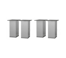 Комплект опор (ножек) для напольного монтажа мебели Dreja, 4 шт, хром пластик