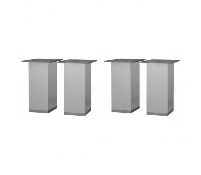 Комплект опор (ножек) для напольного монтажа мебели Dreja, 4 шт, хром пластик