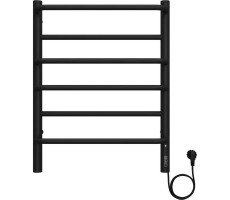 Полотенцесушитель электрический Terminus Евромикс П6 45х60 КС 905, черный матовый 