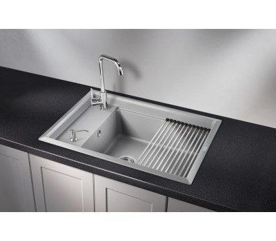 Кухонная мойка GRANULA KS-7305, АЛЮМИНИУМ, кварц 