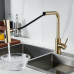 Смеситель для кухни с мультифункциональным изливом Raffine F203G, золотой сатин