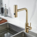 Смеситель для кухни с мультифункциональным изливом Raffine F203G, золотой сатин