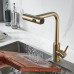 Смеситель для кухни с мультифункциональным изливом Raffine F203G, золотой сатин