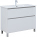 Тумба с раковиной Aquanet Вега 100 (Flat) напольная 2 ящ. цв. белый глянец 00345379 Тумба с раковиной Aquanet Вега 100 (Flat) напольная 2 ящ. цв. белый глянец 00345379