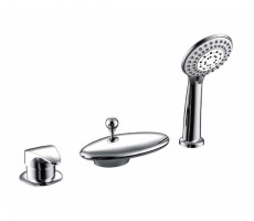 Встраиваемый смеситель на 3 отверстия Bravat Niagara на борт ванны F5140197CP-RUS Хром 