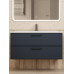 Тумба c раковиной Uperwood Foster NEW 100 см, подвесная, черная KFosterNEW100b 