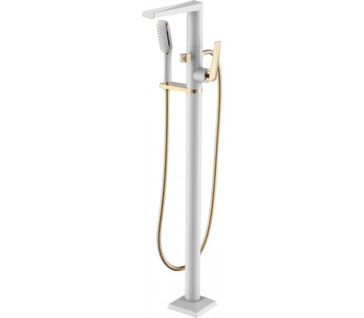 Смеситель напольный VENTURO Boheme 389-W белый + золото