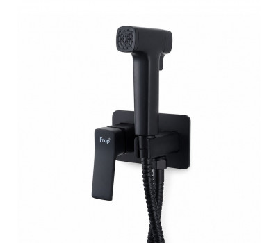 Гигиенический душ со смесителем FRAP F2084-6, черный 