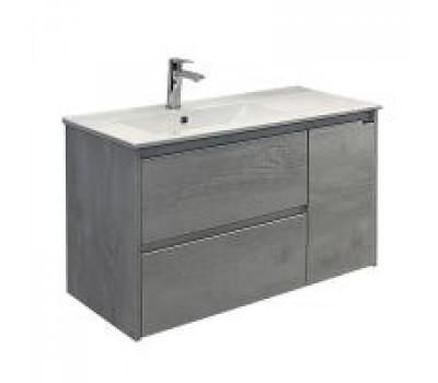 Тумба-умывальник Comforty Бремен-90 дуб белый с раковиной Comforty 9090EL 00004142375 