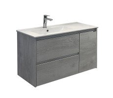 Тумба-умывальник Comforty Бремен-90 дуб белый с раковиной Comforty 9090EL 
