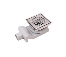 Душевой трап PLUMBERIA SELECTION PS STONES PSS13MT, брашированная нержавеющая сталь 