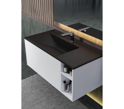 Раковина для ванной 100 Uperwood Lotus Quartz кварцевая черная матовая 29192037 