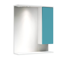 Шкаф-зеркало Onika Марви 60 бирюза, правый, с подсветкой 206089 