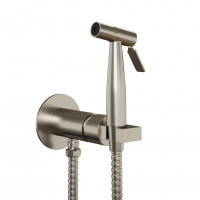 Смеситель с гигиеническим душем PAINI Castello Round, встраиваемый, никель PVD (PW) CAPW442R 