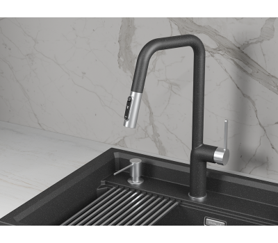 Смеситель для кухни GRANULA 9011, ЧЕРНЫЙ 