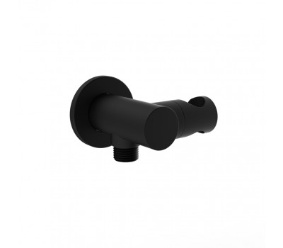 Вывод для воды PAINI круглый, с держателем для лейки, чёрный YO 50YO480TT 