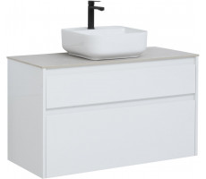 Тумба под раковину Aquanet Nova Lite 100 белый (2 ящика) 