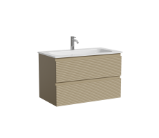 Тумба подвесная SANCOS Folk 790х445х500, c двумя ящиками оснащенными доводчиками, Капучино, арт.FL80CP Тумба подвесная SANCOS Folk 790х445х500, c двумя ящиками оснащенными доводчиками, Капучино, арт.FL80CP