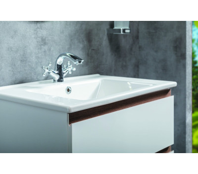 Тумба Armadi Art CAPOLDA 65 белая + ручка дерево 849-065-WW 