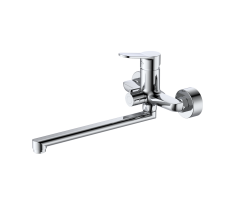 Смеситель для ванны с душем DQ Leipzig длинный излив хром DA1763301 