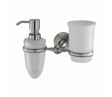 Стакан/дозатор WasserKRAFT Ammer K-7000 7089 никель 