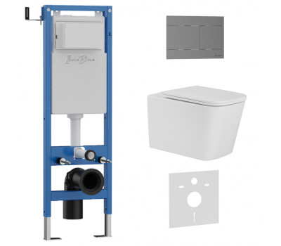 Комплект 3в1 IBERICA BLANCA инсталляция SILENCIO MINI, унитаз TOLEDO ALTO белый, кнопка смыва INOX-R вороненая сталь (IB.001M.TLA.234.1502) Комплект 3в1 IBERICA BLANCA инсталляция SILENCIO MINI, унитаз TOLEDO ALTO белый, кнопка смыва INOX-R вороненая сталь (IB.001M.TLA.234.1502)