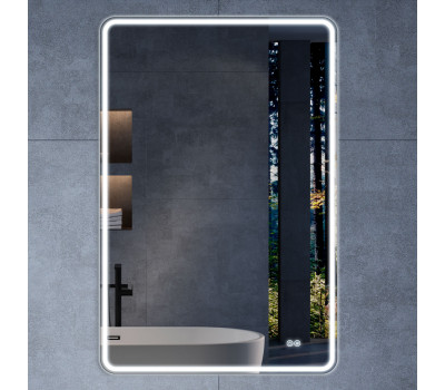 Зеркало Vincea LED VLM-3VC600-2 600х800 c сенсорным выключателем и диммером, антизапотевание 