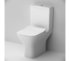 Унитаз-компакт без ободка с сиденьем микролифт AM.PM Gem C908601SC Белый 