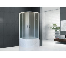 Душевой угол с поддоном Royal Bath RB 100BK-C (матовое) белый 