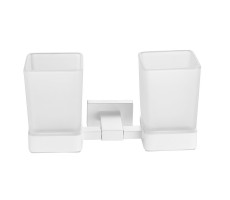 Стакан для ванной комнаты двойной Shevanik SG5622C, белый