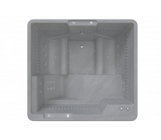 Минибассейн Radomir "ЦЕЗАРЬ" Gold, (серый мрамор), 1890х1740, рама-подставка, слив-перелив автомат с сеточкой, 20 форсунок гидромассажа, пневмокнопка - 2 шт., регулятор воздуха - 4 шт. (1-30-0-0-4-0501С) 