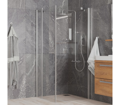 Душевое ограждение 90х90 см PAINI Cox, квадратное, распашное, универсальное, хром 78CR9090 