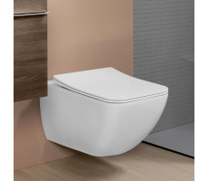 Унитаз подвесной безободковый Villeroy&Boch Venticello 4611R0R1 CeramicPlus, цвет-альпийский белый, сидение отдельно