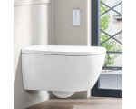 Унитаз подвесной безободковый,  с функцией биде Villeroy&Boch Viclean V0E100R1 CeramicPlus, цвет-альпийский белый